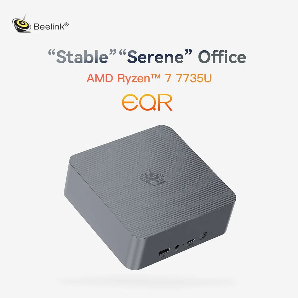 Beelink EQR5 R5 5500U DDR4 16G RAM 500G SSD EQR7 AMD R7 7735U EQR6 R5 6600U Windows 11 Mini PC 1000M WiFi6 4K Desktop Computer