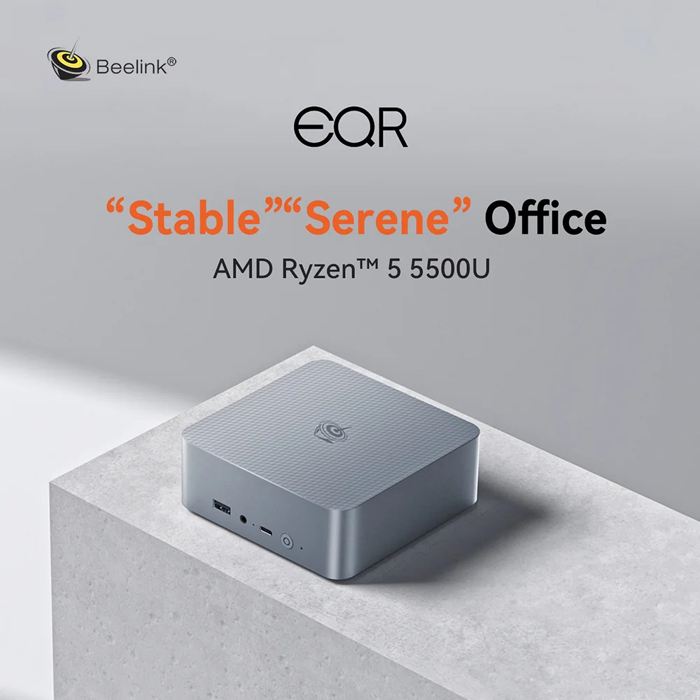 Beelink EQR5 R5 5500U DDR4 16G RAM 500G SSD EQR7 AMD R7 7735U EQR6 R5 6600U Windows 11 Mini PC 1000M WiFi6 4K Desktop Computer