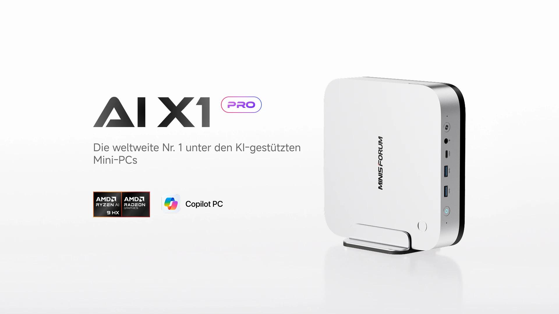 MINISFORUM AI X1 Pro Mini PC AMD Ryzen AI 9 HX 370 DDR5 96GB 2TB WiFi 7 Copilot AI 135W Adapter Dual 2.5G LAN Office PC Gaming