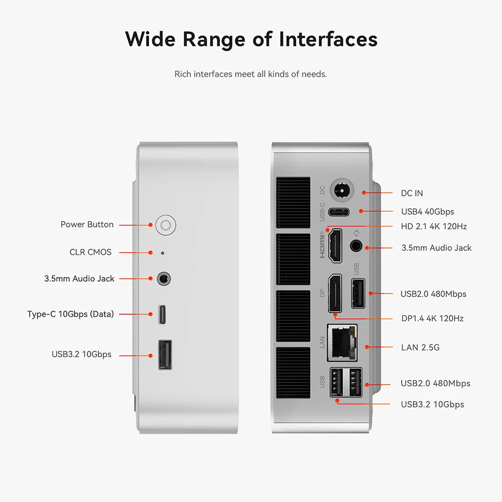 New Beelink SER9 Pro/SER10 Max Ryzen AI9 HX370/HX470 Powerful AI PC 32G 1T SER8 8745HS 8845HS Mini Gaming PC Desktop Computer