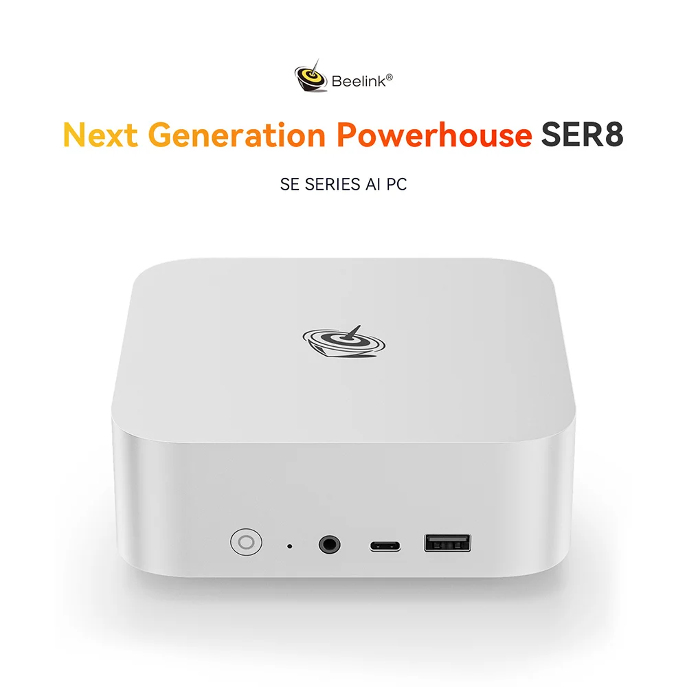 New Beelink SER9 Pro/SER10 Max Ryzen AI9 HX370/HX470 Powerful AI PC 32G 1T SER8 8745HS 8845HS Mini Gaming PC Desktop Computer