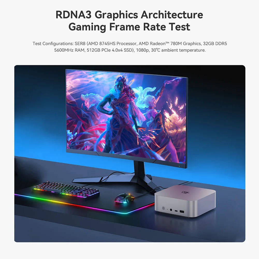 New Beelink SER9 Pro/SER10 Max Ryzen AI9 HX370/HX470 Powerful AI PC 32G 1T SER8 8745HS 8845HS Mini Gaming PC Desktop Computer