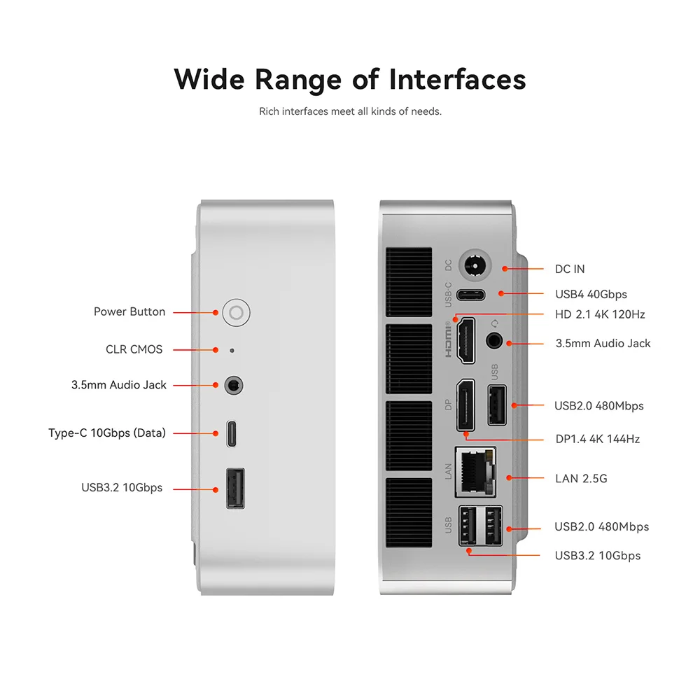 New Beelink SER9 Pro/SER10 Max Ryzen AI9 HX370/HX470 Powerful AI PC 32G 1T SER8 8745HS 8845HS Mini Gaming PC Desktop Computer