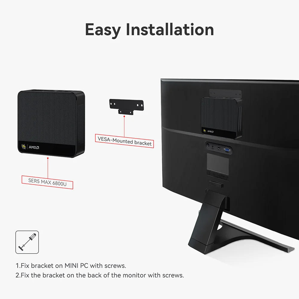 Beelink SER5 AMD Ryzen5 5500U R3 3200U DDR4 16G 500G SER5 Max Ryzen7 6800U/7735HS Mini PC Win 11 4K WIFI6 Type-C Gaming Computer