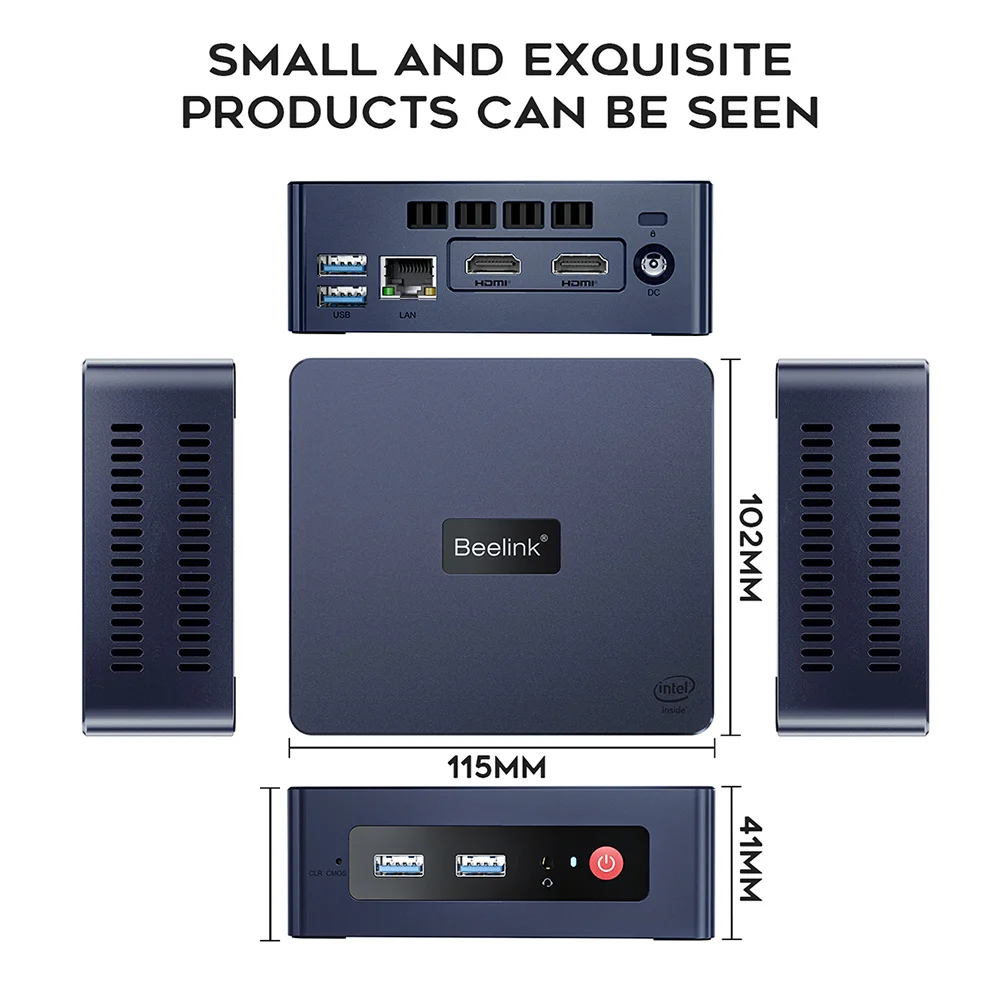 Beelink Min S N5095 S12 N95 S13 N150 Mini PC Win11 Intel 11th Gen Jasper Lake 8GB 16GB 256GB 128GB SSD Wifi BT 1000M LAN Desktop