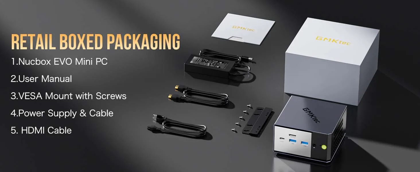 GMKtec EVO-X1 Ryzen Al 9 HX 370 / EVO-X1 Pro Ryzen Al 9 HX 470 PCIE4.0 Oculink Port CPU+CPU+NPU TDP 65W Gaming Mini Pc LPDDR5X