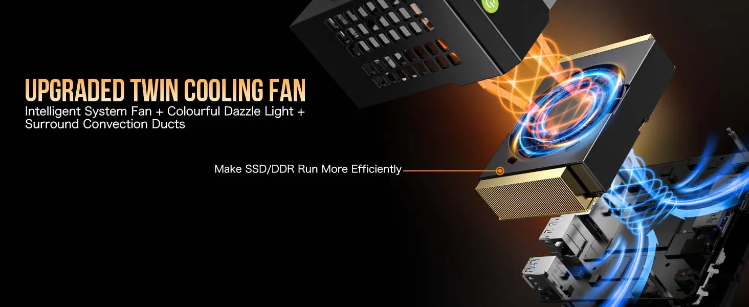 GMKtec EVO-X1 Ryzen Al 9 HX 370 / EVO-X1 Pro Ryzen Al 9 HX 470 PCIE4.0 Oculink Port CPU+CPU+NPU TDP 65W Gaming Mini Pc LPDDR5X