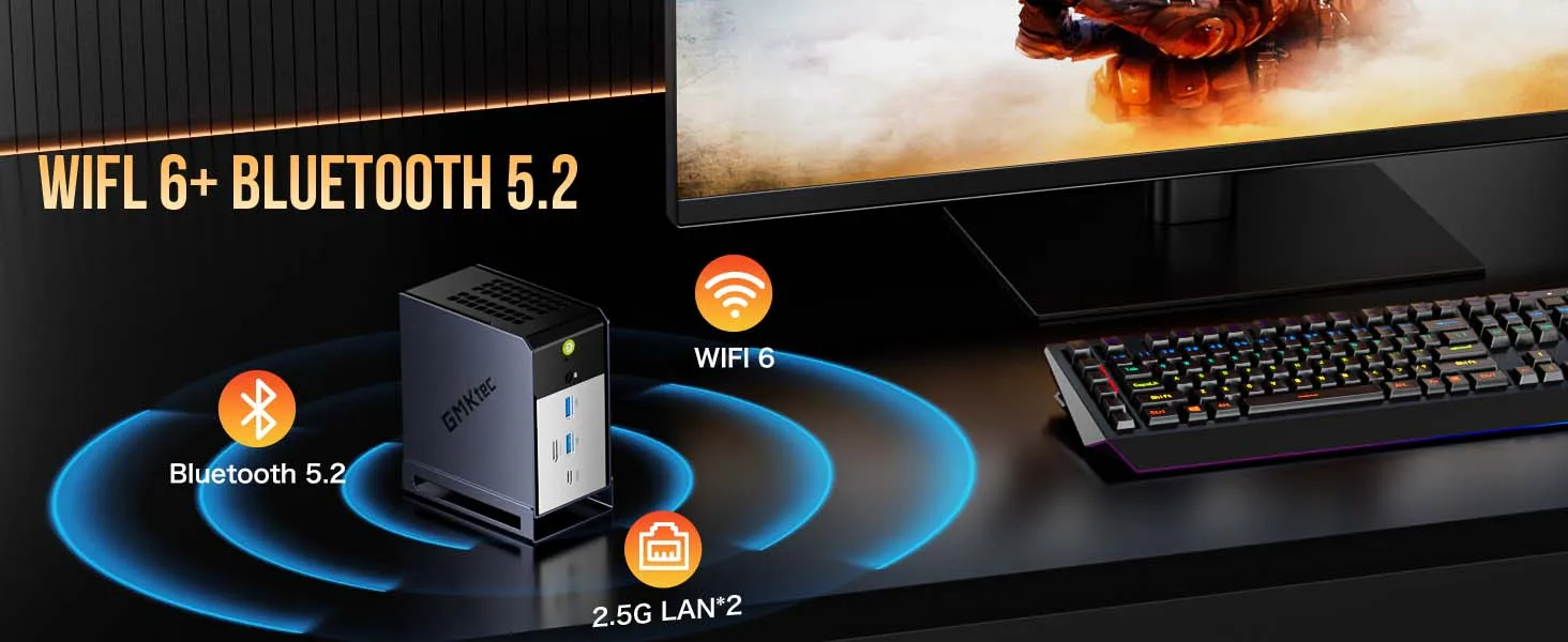 GMKtec EVO-X1 Ryzen Al 9 HX 370 / EVO-X1 Pro Ryzen Al 9 HX 470 PCIE4.0 Oculink Port CPU+CPU+NPU TDP 65W Gaming Mini Pc LPDDR5X