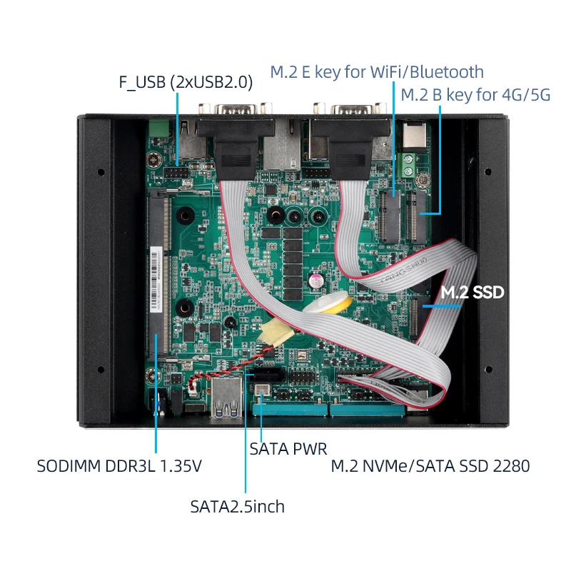 XCY X109G Industrial PC Support WiFi 4G 5G LTE I5-6300U Processor 4x COM RS232 RS485 2xGbE ATX GPIO M.2 SSD Windows Linux