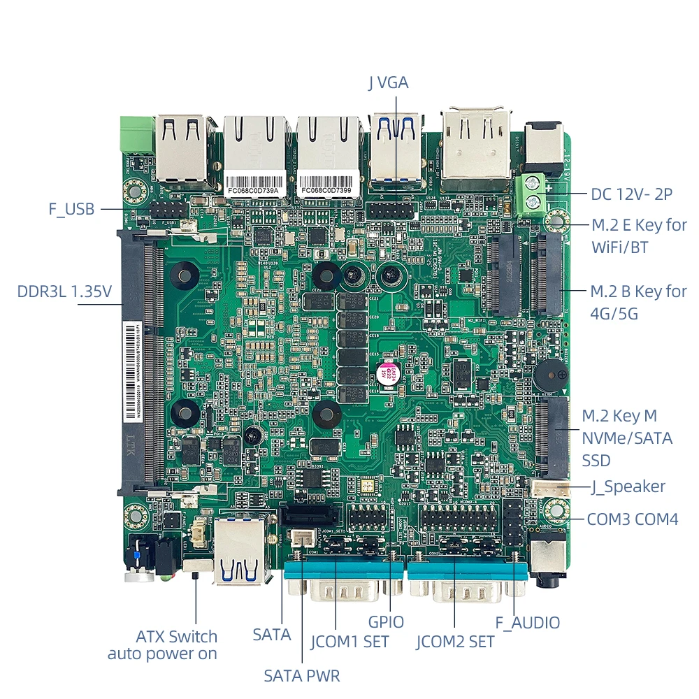 XCY X109G Industrial PC Support WiFi 4G 5G LTE I5-6300U Processor 4x COM RS232 RS485 2xGbE ATX GPIO M.2 SSD Windows Linux