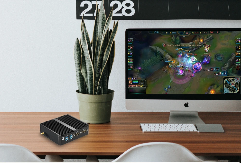 Fanless Industrial PC N5095 2955U i5-4200U 5200U i3-5005U Mini PC Windows Ubuntu 2x Gigabit Ethernet 2x COM RS232 WiFi HDMI VGA