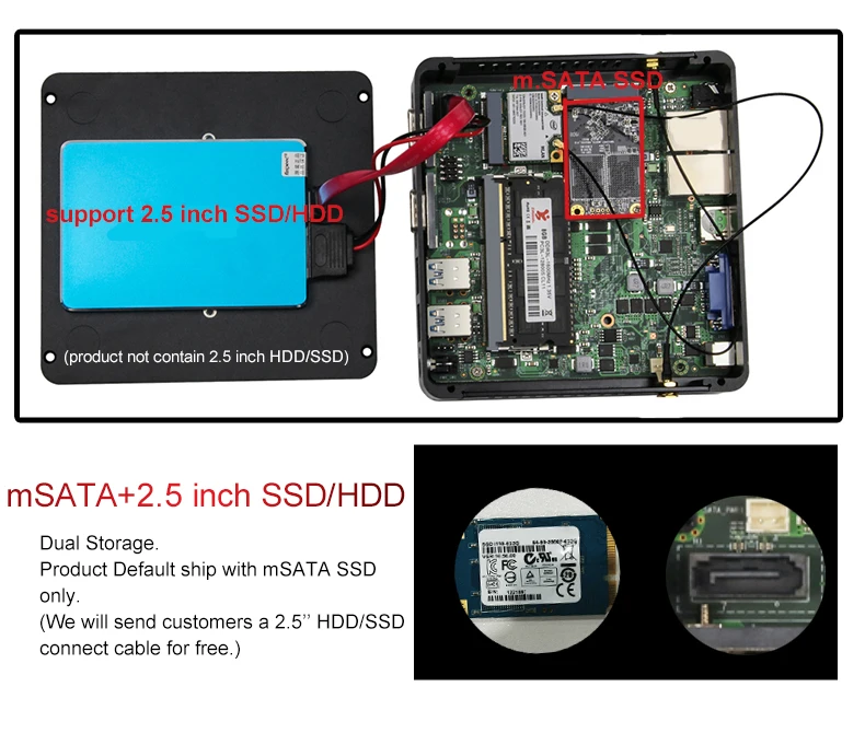 Fanless Industrial PC N5095 2955U i5-4200U 5200U i3-5005U Mini PC Windows Ubuntu 2x Gigabit Ethernet 2x COM RS232 WiFi HDMI VGA