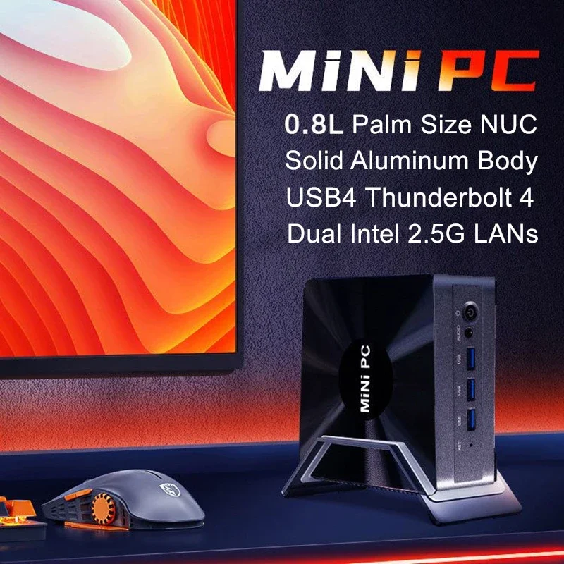 Cheap Mini Computer Dual DDR5 Slot 2.5G RJ45 NIC Thunderbolt3.0 Type-C DP HD Win11 Intel 13th Gen I7 1360P ES 1365U ES Mini PC