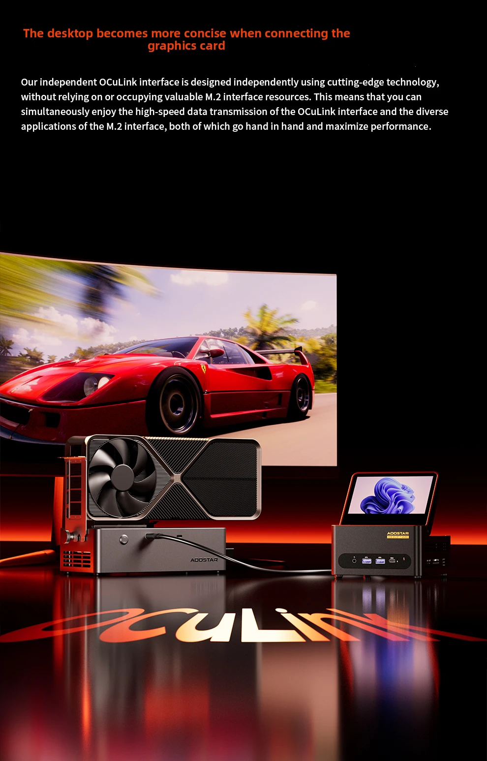 Aoostar G-FLIP AMD Ryzen AI9 HX370/R7 8745HS/R7 8845HS/R9 Pro 8945HS Mini PC Gaming Computer 5' Screen WIFI BT USB4 OCuLink