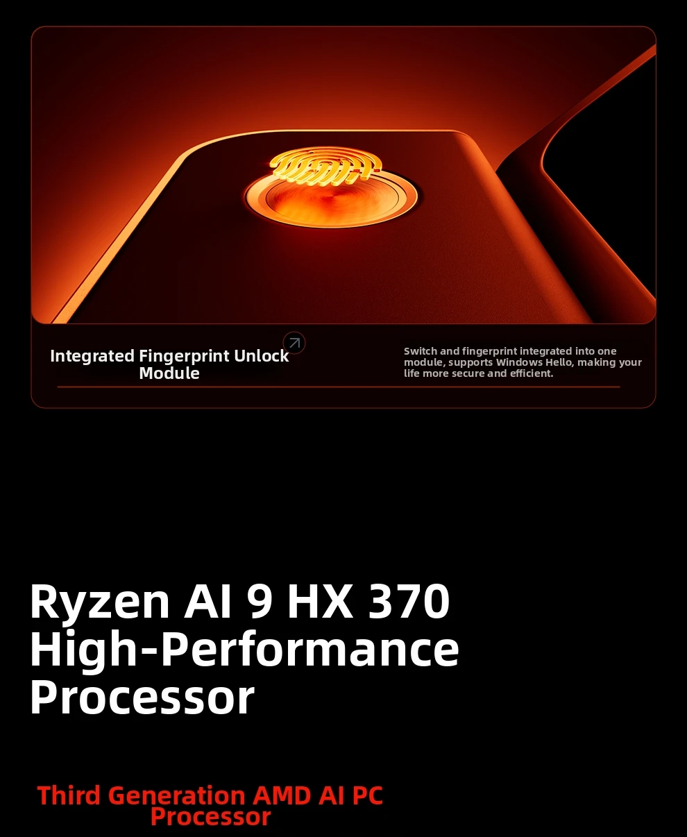 Aoostar G-FLIP AMD Ryzen AI9 HX370/R7 8745HS/R7 8845HS/R9 Pro 8945HS Mini PC Gaming Computer 5' Screen WIFI BT USB4 OCuLink