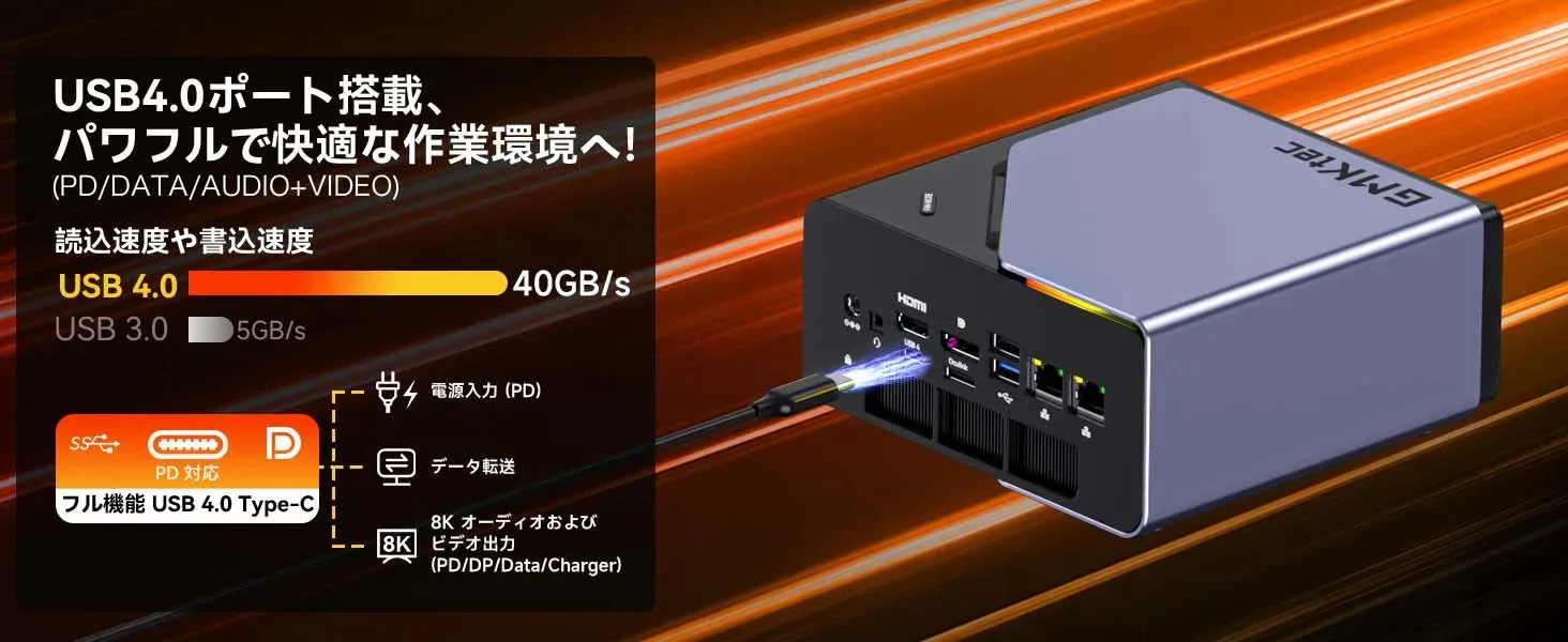 GMKtec K12 Mini PC AMD Ryzen 7 H 255 Windows 11 Pro DDR5 5600Mhz PCie4.0 NVMe SSD Wifi6E BT5.2 Quad Screen Display Oculink