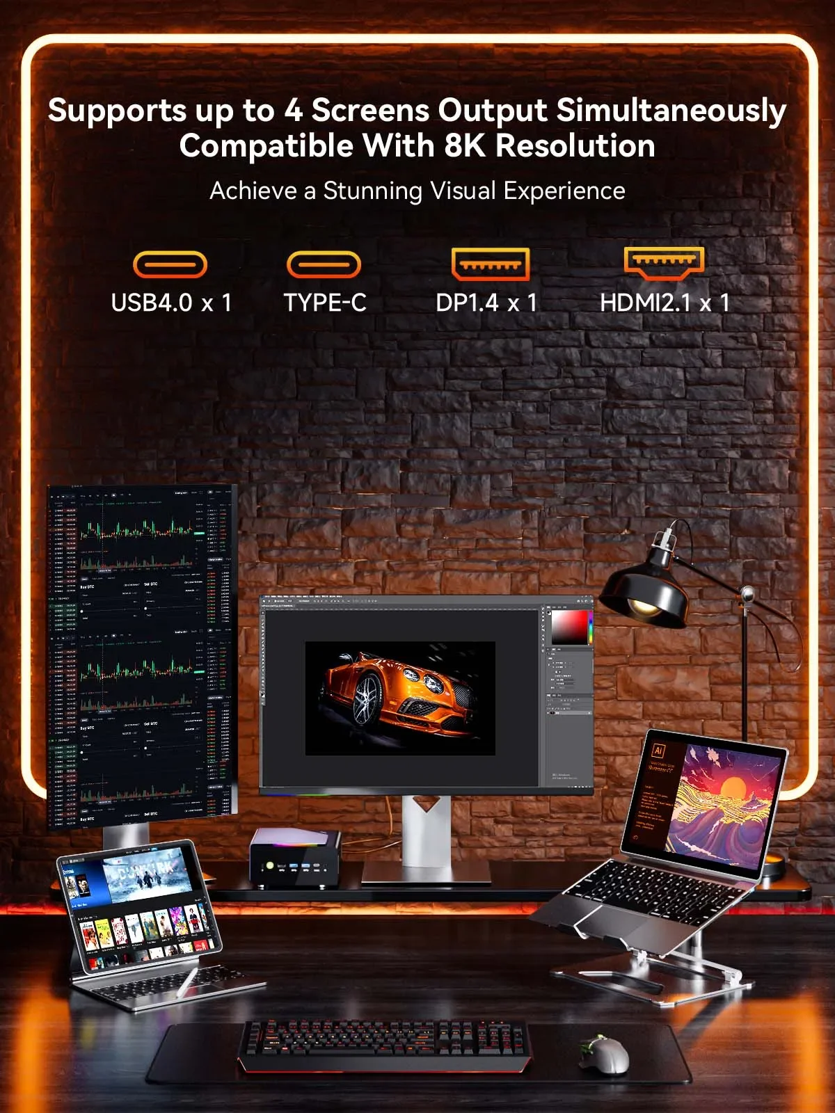 GMKtec K12 AMD Ryzen 7 H 255 Mini PC Windows 11 2*DDR5 3*PCIe SSD WiFi6E BT5.2 2*.5G LAN OCulink Desktop MINI PC Gamer Computer