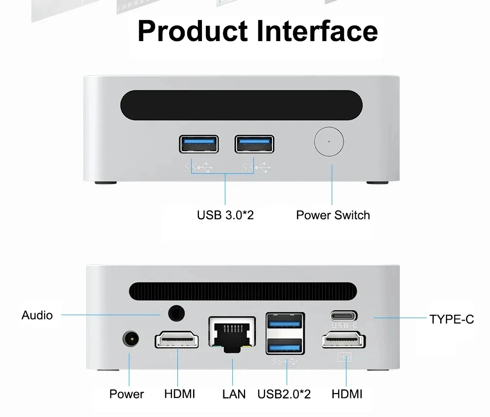 GenMachine AMD Ryzen 7 5700U/5800H/5800U/4800H Mini PC Windows 11 Pro DDR4 3200MHz NVMe SSD WiFi6 BT5.2 Desktop Gaming Computer