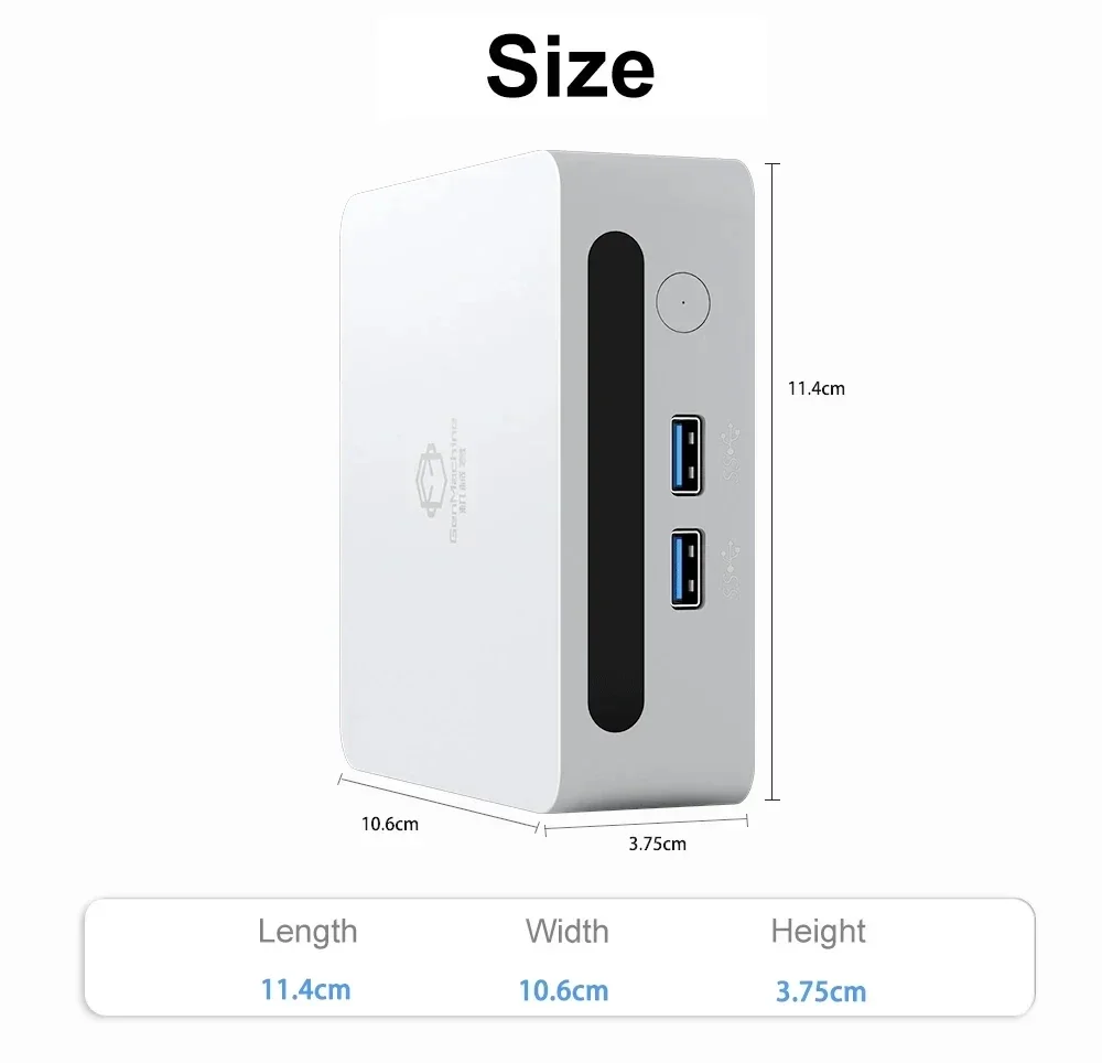 GenMachine AMD Ryzen 7 5700U/5800H/5800U/4800H Mini PC Windows 11 Pro DDR4 3200MHz NVMe SSD WiFi6 BT5.2 Desktop Gaming Computer