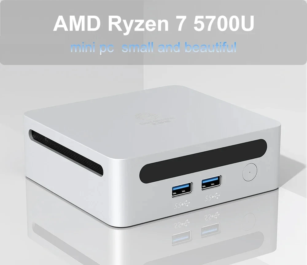 GenMachine AMD Ryzen 7 5700U/5800H/5800U/4800H Mini PC Windows 11 Pro DDR4 3200MHz NVMe SSD WiFi6 BT5.2 Desktop Gaming Computer