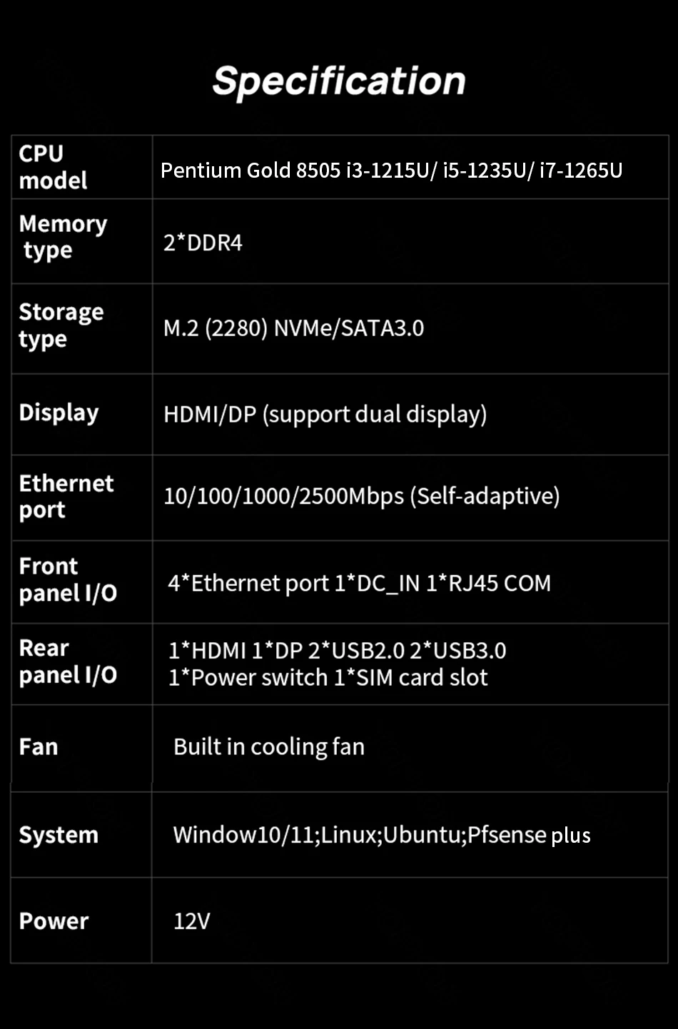 Topton 12th Gen Intel I7 13620H I3 1215U 8505 N5105 Mini PC Soft Router Aluminum with Fan 4x 2.5G LAN pfSense Computer Firewall