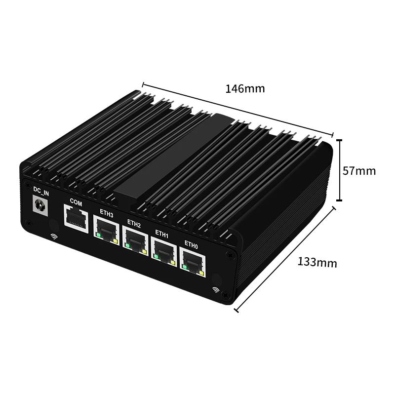 Topton Twin Lake Intel N150 Fanless Soft Router J6412 N5105 7305 4*2.5G NICs Mini PC PfSense OPNsense Firewall Appliance AES-NI