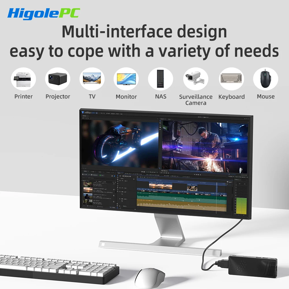 MiniPC Stick Fanless,Micro Desktop Computer CPU J3455,4GB/64GB,Gigabit Ethernet,4K@60Hz Output,Business,Office & Digital SignagE