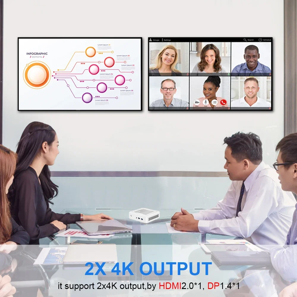 AMD Ryzen 7 2700U/3750H/Ryzen 5 2500U/3550H Mini PC Windows 11 Pro DDR4 M.2 SSD Desktop Office MINI PC Gamer Computer