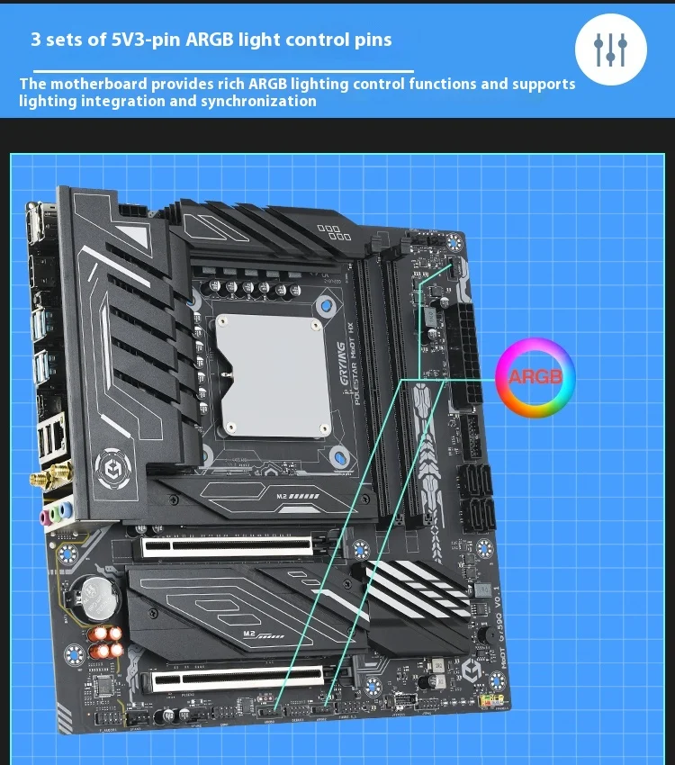 ERYING I5-14450HX/I7-14650HX/I7-14700HX/I9-14900HX Gaming Motherboard 2*DDR5 M.2 2280 SSD M-ATX Motherboard Computer