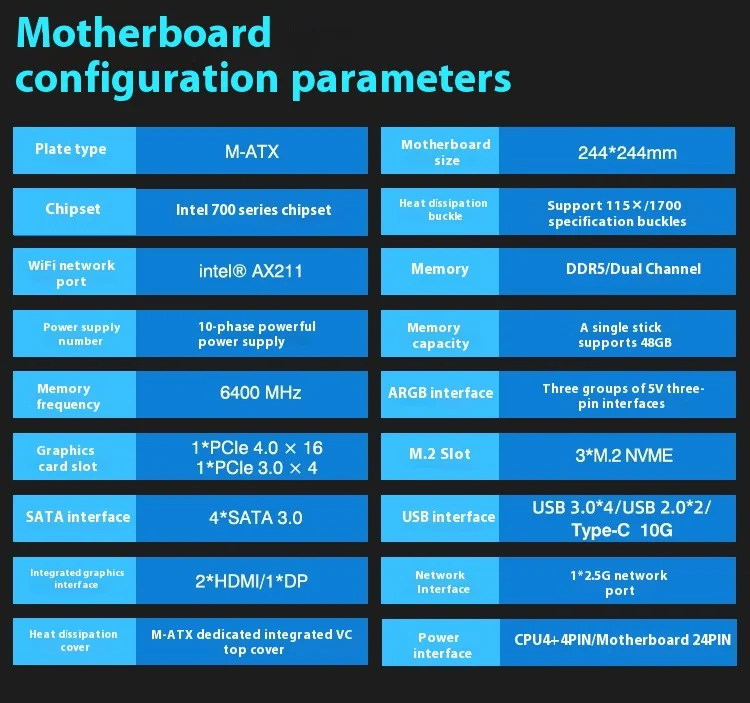 ERYING I5-14450HX/I7-14650HX/I7-14700HX/I9-14900HX Gaming Motherboard 2*DDR5 M.2 2280 SSD M-ATX Motherboard Computer