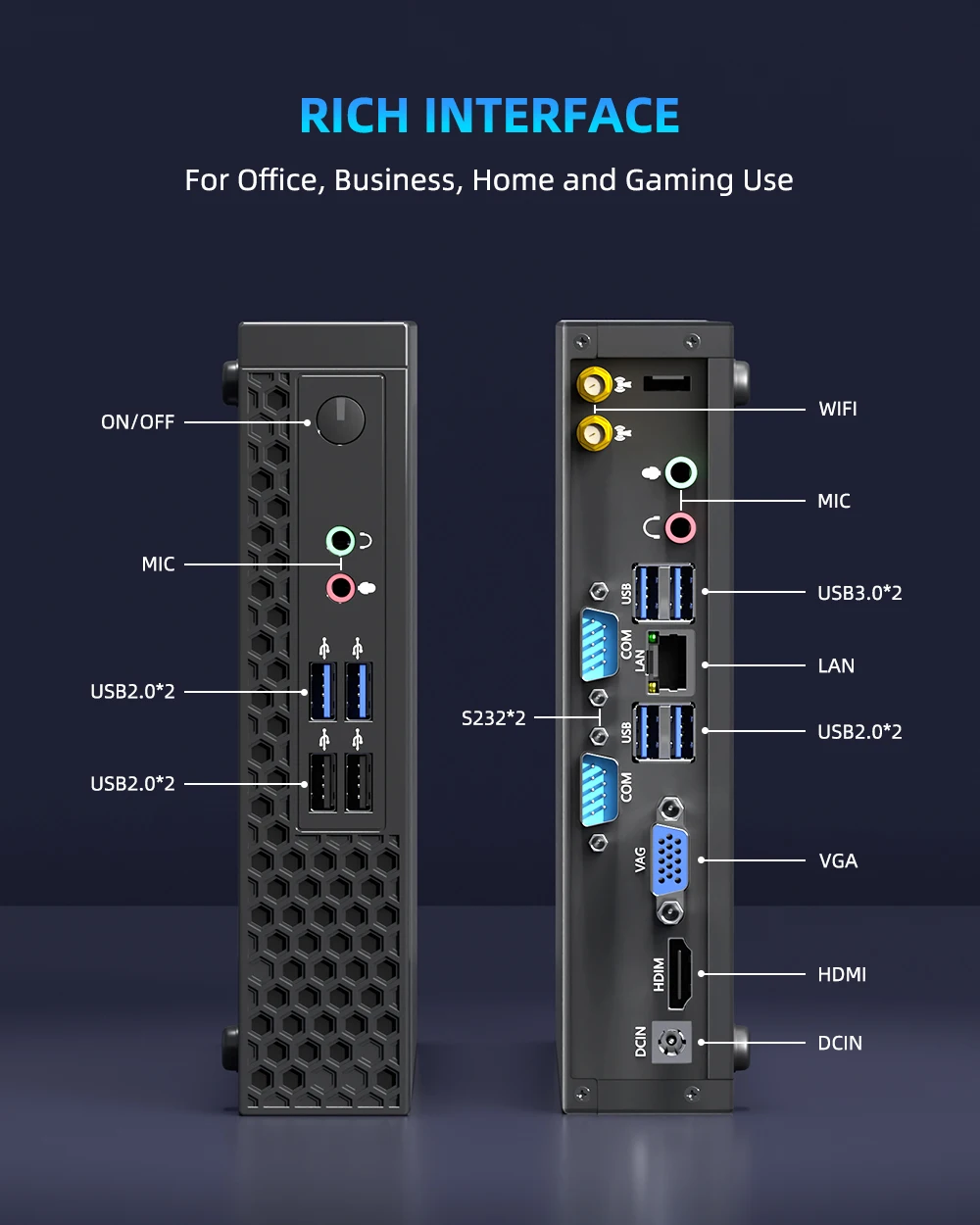 TexHoo Mini PC Intel Core I5 13500H/N5095 Windows 11 PC 16GB DDR4 512GB SSD Dual-Band WiFi 6 BT5.2 4K@60Hz Gaming Computer PC