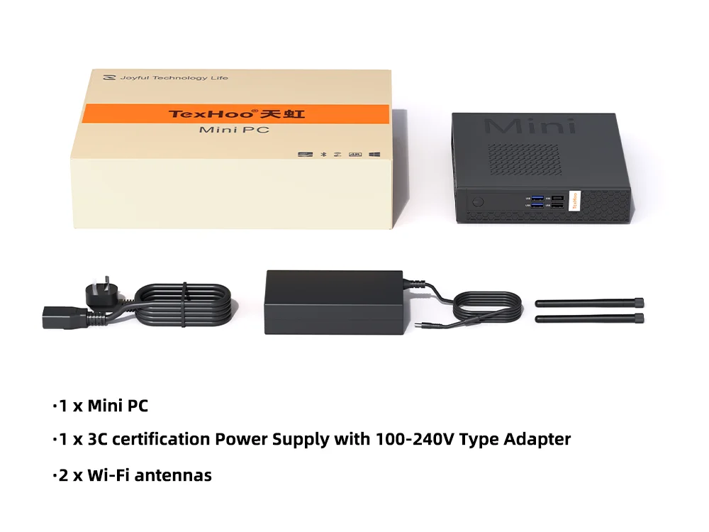 TexHoo Mini PC Intel Core I5 13500H/N5095 Windows 11 PC 16GB DDR4 512GB SSD Dual-Band WiFi 6 BT5.2 4K@60Hz Gaming Computer PC