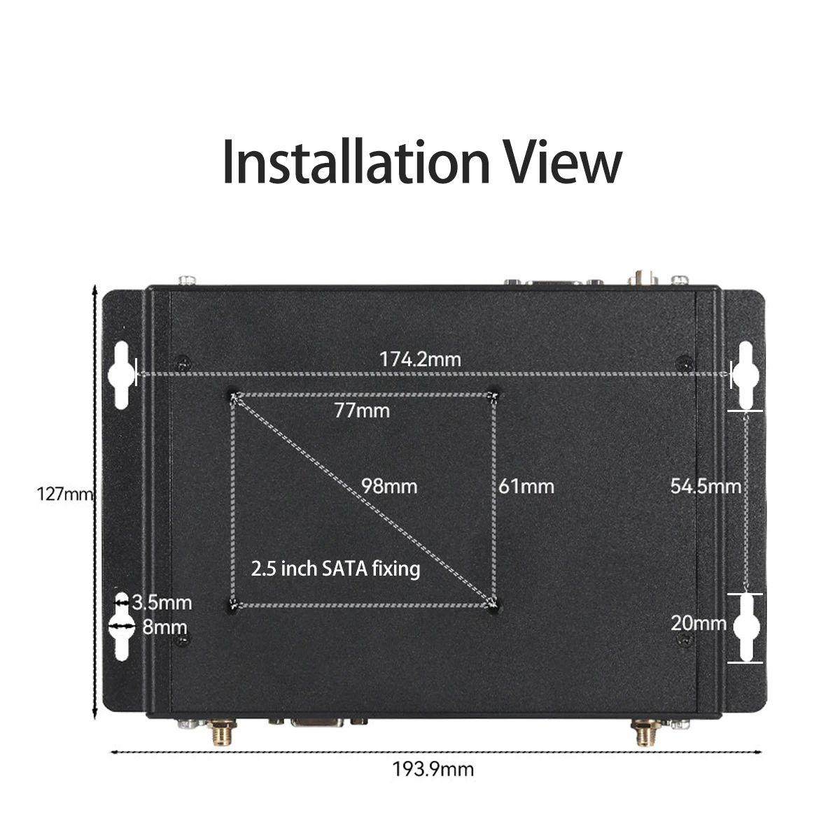 XCY-X58 Fanless IPC I5-1335U I7-10710U Mini PC 2x DB9 RS232 2x Ethernet 8xUSB WiFi 4G Modem Support Win10/11 Linux DC12-19V