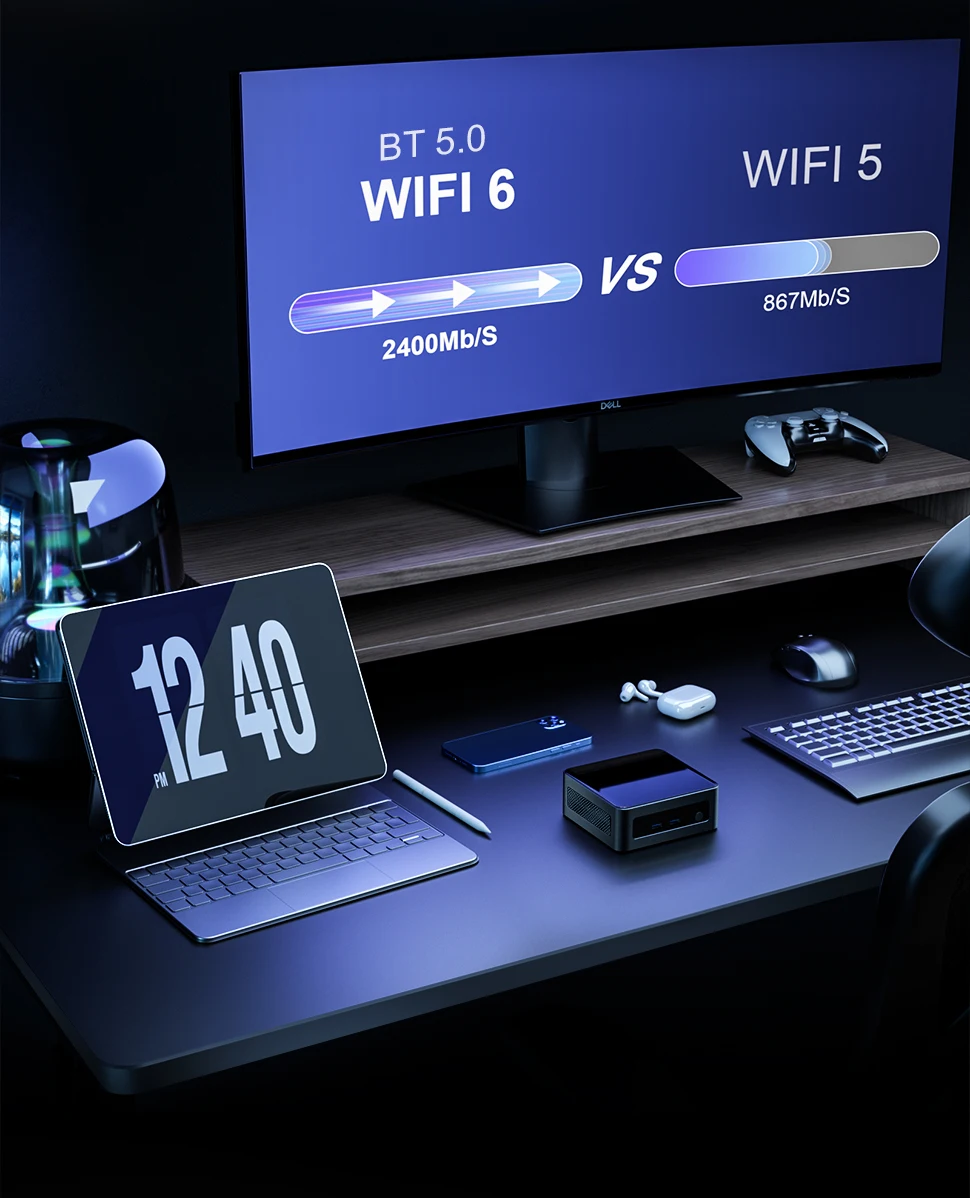 Chatreey Mini PC AN2P/AN2C Ryzen 5 5625U/3550H/7430U Gaming Desktop Computer NVME SSD WIFI6 HD Windows 11 Pro