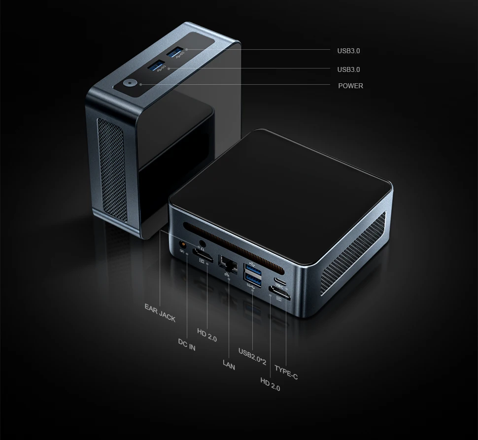 Chatreey Mini PC AN2P/AN2C Ryzen 5 5625U/3550H/7430U Gaming Desktop Computer NVME SSD WIFI6 HD Windows 11 Pro