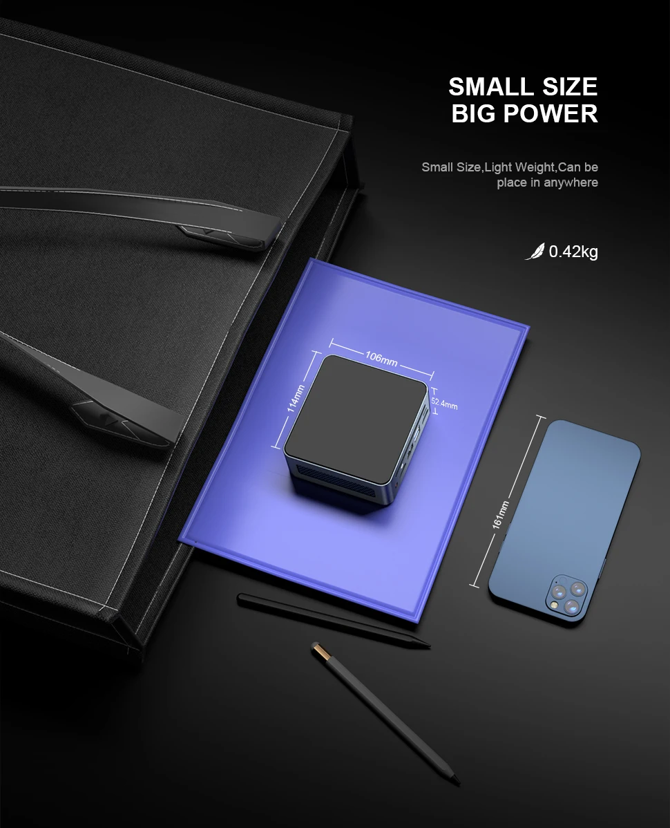 Chatreey Mini PC AN2P/AN2C Ryzen 5 5625U/3550H/7430U Gaming Desktop Computer NVME SSD WIFI6 HD Windows 11 Pro