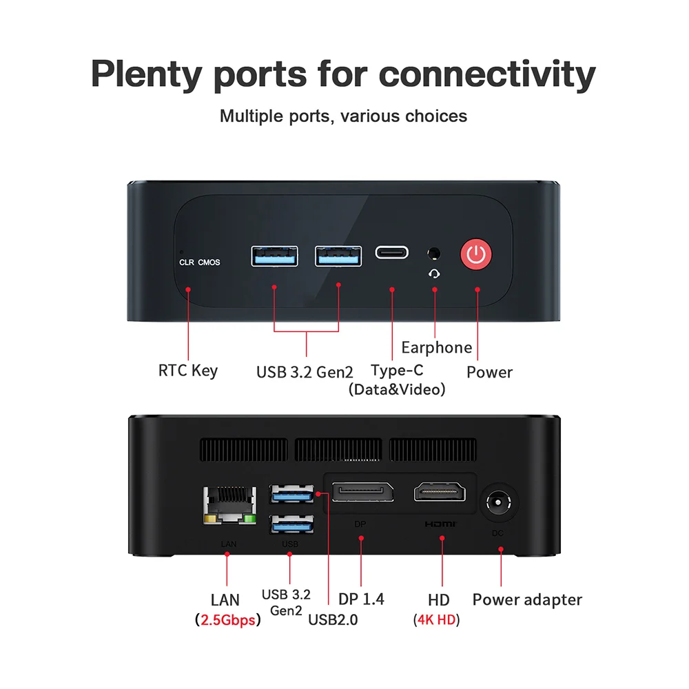 Beelink SER5 AMD R5 DDR4 5500U R3 3200U SER5 Max R7 DDR5 7735HS Mini PC DDR4 16G RAM 500G Type-C 4K Win11 Desktop Gamer Computer