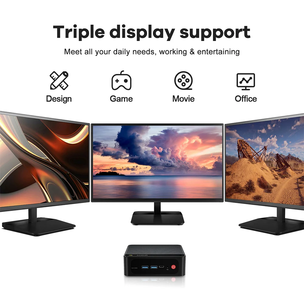 Beelink SER5 AMD R5 DDR4 5500U R3 3200U SER5 Max R7 DDR5 7735HS Mini PC DDR4 16G RAM 500G Type-C 4K Win11 Desktop Gamer Computer