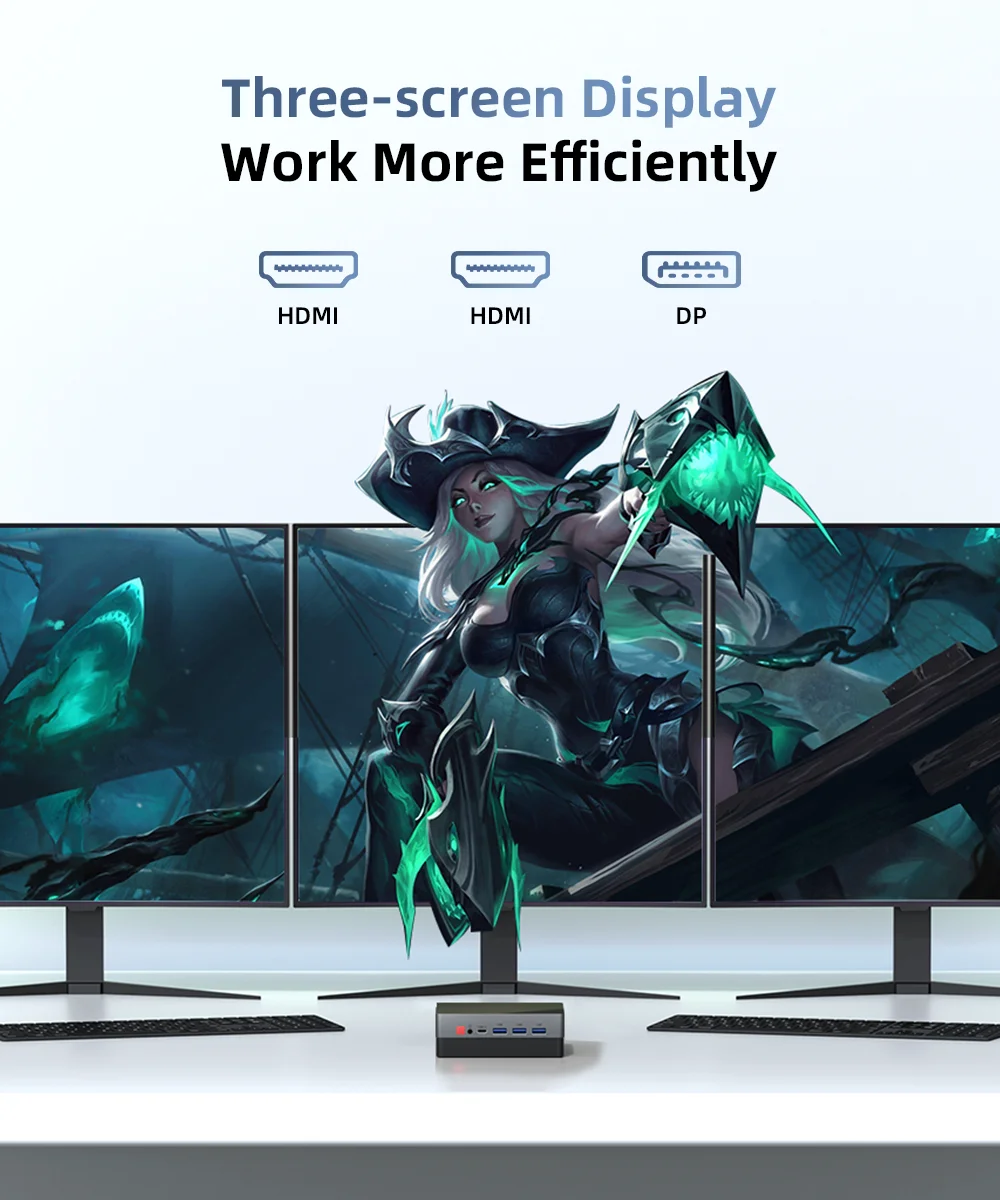 Texhoo MINI PC AMD Ryzen 5 7530U Windows 11 Pro 8G DDR4 2666MHz 256G NVME SSD Desktop Mini Computers WIFI6 BT5.2 Dual 4k Display