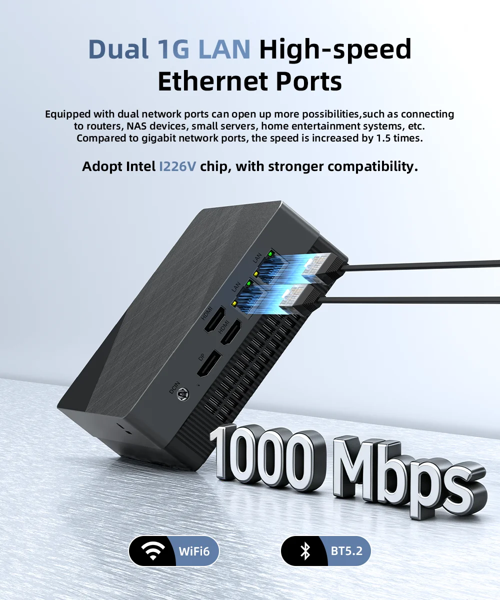 Texhoo MINI PC AMD Ryzen 5 7530U Windows 11 Pro 8G DDR4 2666MHz 256G NVME SSD Desktop Mini Computers WIFI6 BT5.2 Dual 4k Display