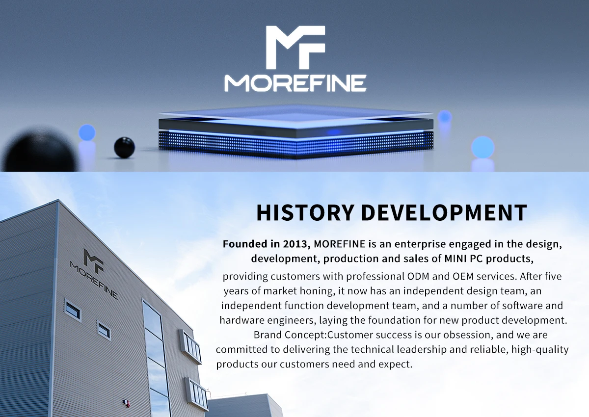 MOREFINE M6 Mini PC 12th Gen Intel N150 Windows 11 LPDDR5 2933MHz NVMe SSD Pocket Computer PC HDMI2.0 4K@60Hz WiFi 6 BT5.2