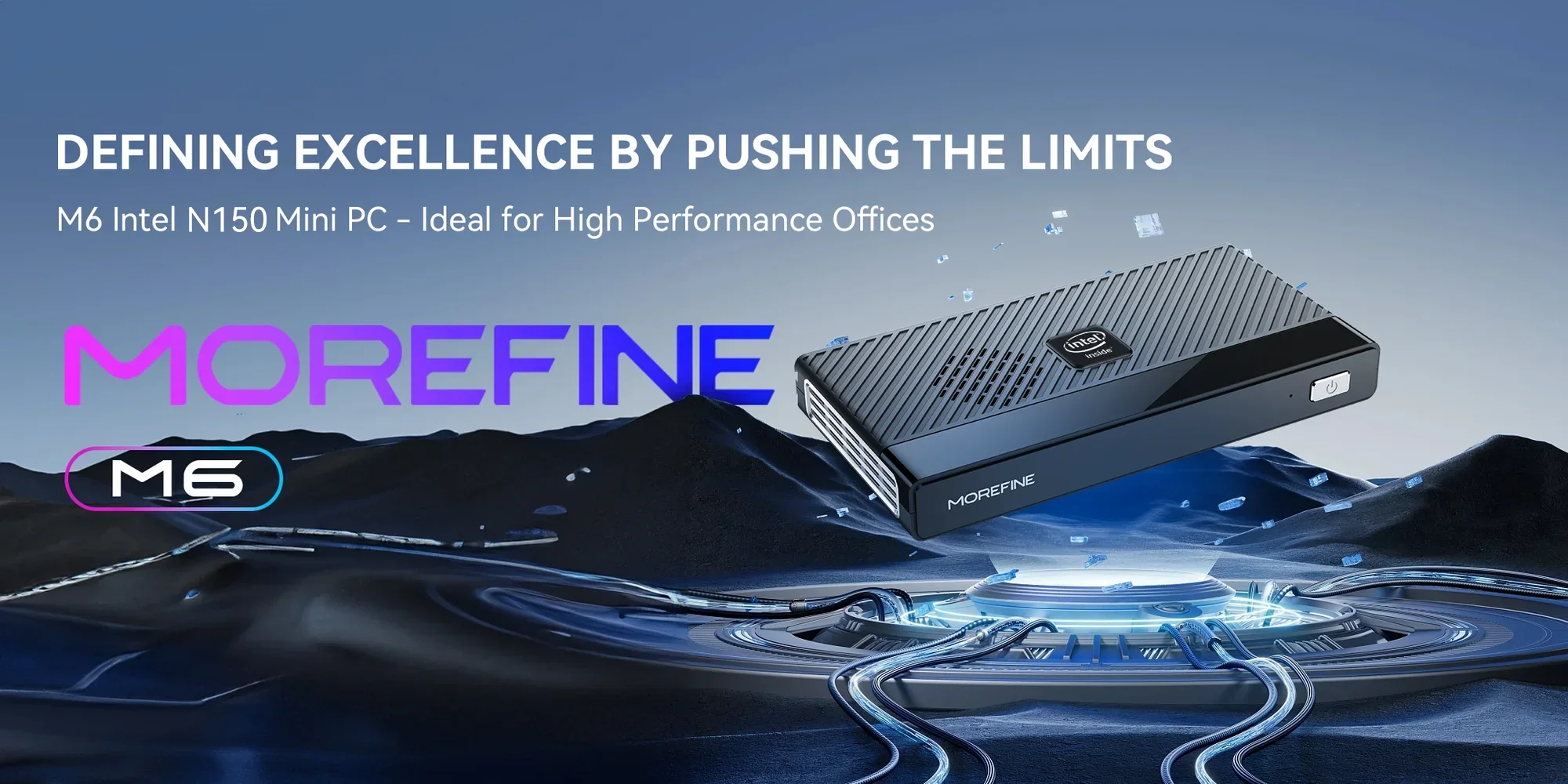 MOREFINE M6 Mini PC 12th Gen Intel N150 Windows 11 LPDDR5 2933MHz NVMe SSD Pocket Computer PC HDMI2.0 4K@60Hz WiFi 6 BT5.2