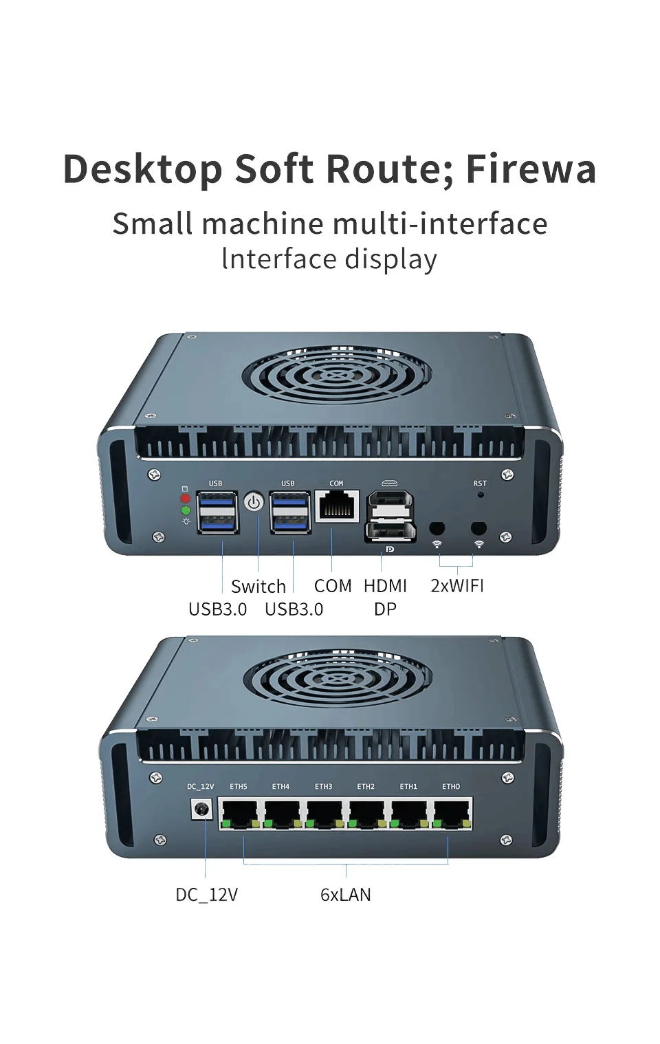 Topton Intel Core i7 13620H i3 1220P N300 3 100U Firewall Mini PC 6x2.5G LAN DDR5 NVMe Proxmox pfSense OPNsense Mini Computer
