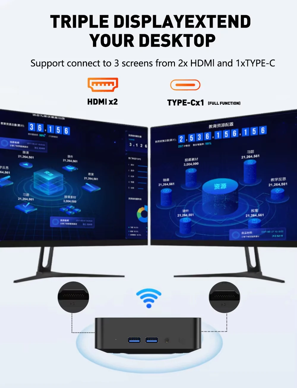 Brand New Intel Core I9-10980HK 16GB RAM 1/2TB SSD FHD Bluetooth 5.2 WiFi6 1000M Ethernet Windows 11 Gaming Office Mini PC