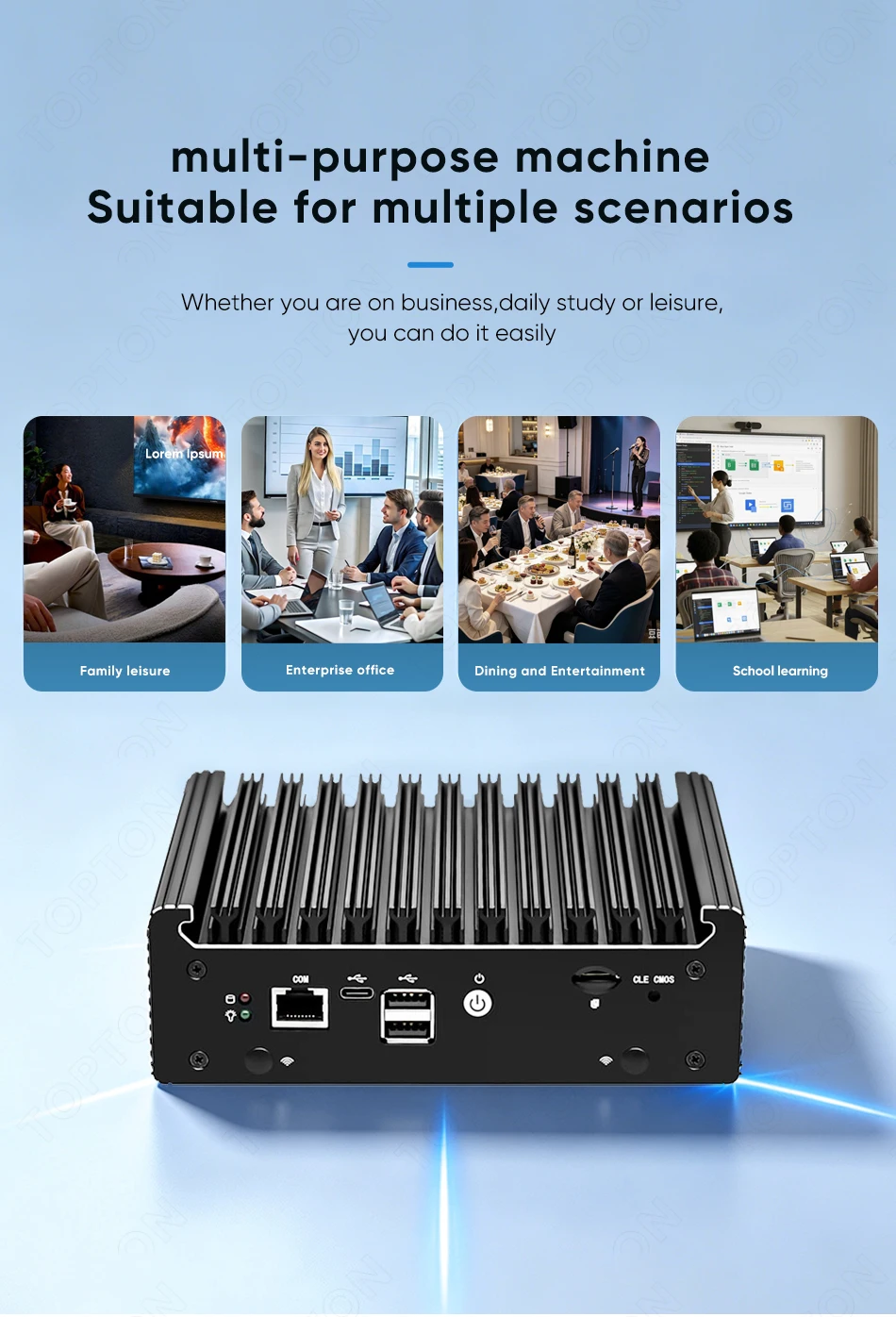 Solid Fanless Firewall Mini PC Intel N150 N95 Pentium 6405U 4417U i5-8250U 4x2.5G LANs Home Server DDR4 NVMe pfSense OPNsense