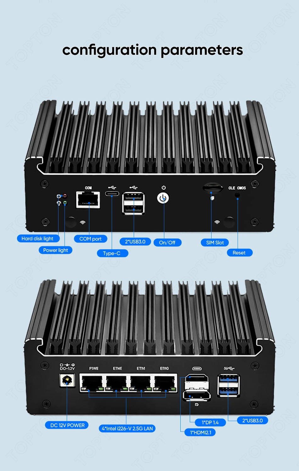 Solid Fanless Firewall Mini PC Intel N150 N95 Pentium 6405U 4417U i5-8250U 4x2.5G LANs Home Server DDR4 NVMe pfSense OPNsense