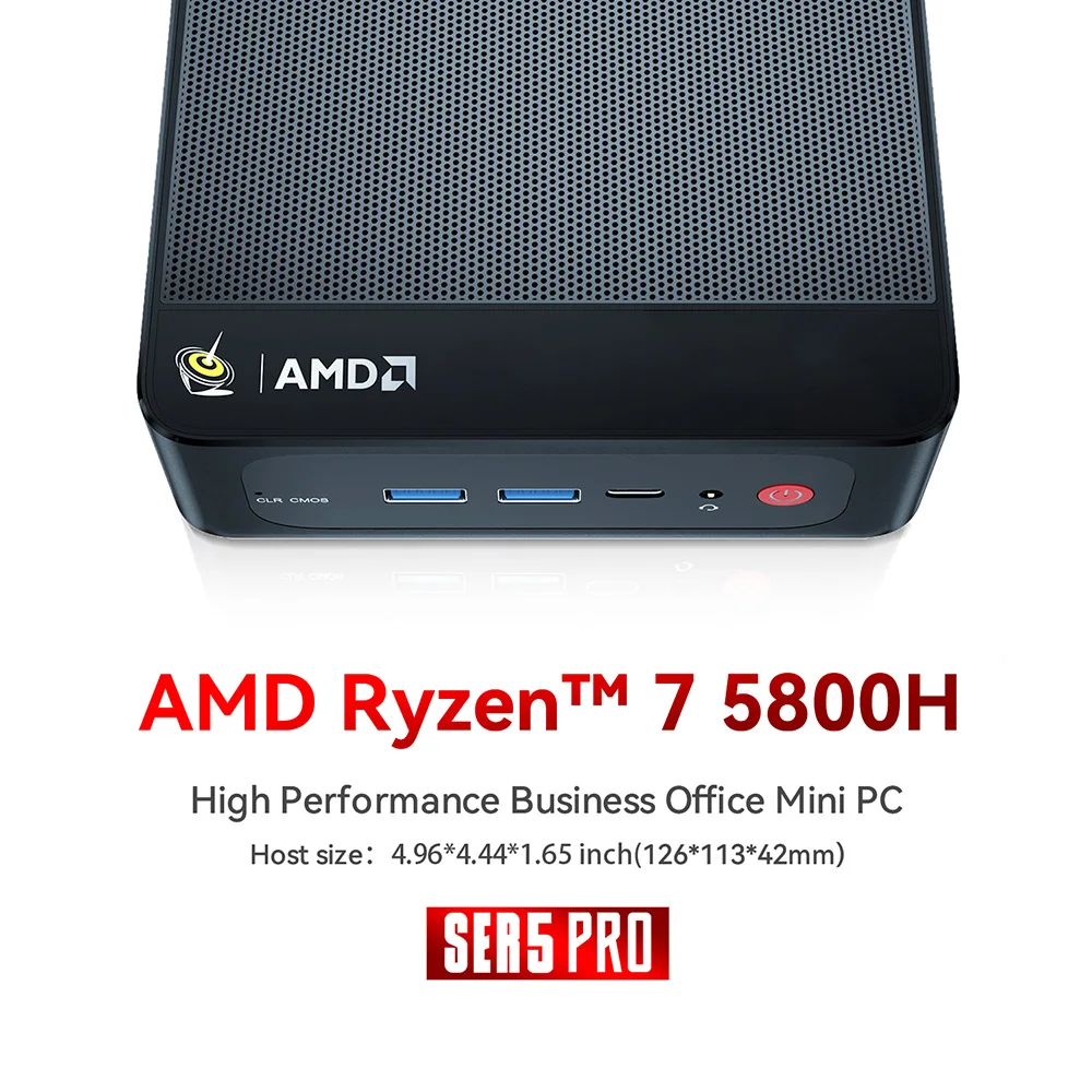 Beelink SER5 Pro AMD Ryzen7 5800H/5850U/ Ryzen5 5625U Mini PC 16GB RAM 500GB NVME SSD Windows 11 4K HD Desktop Gaming Computer