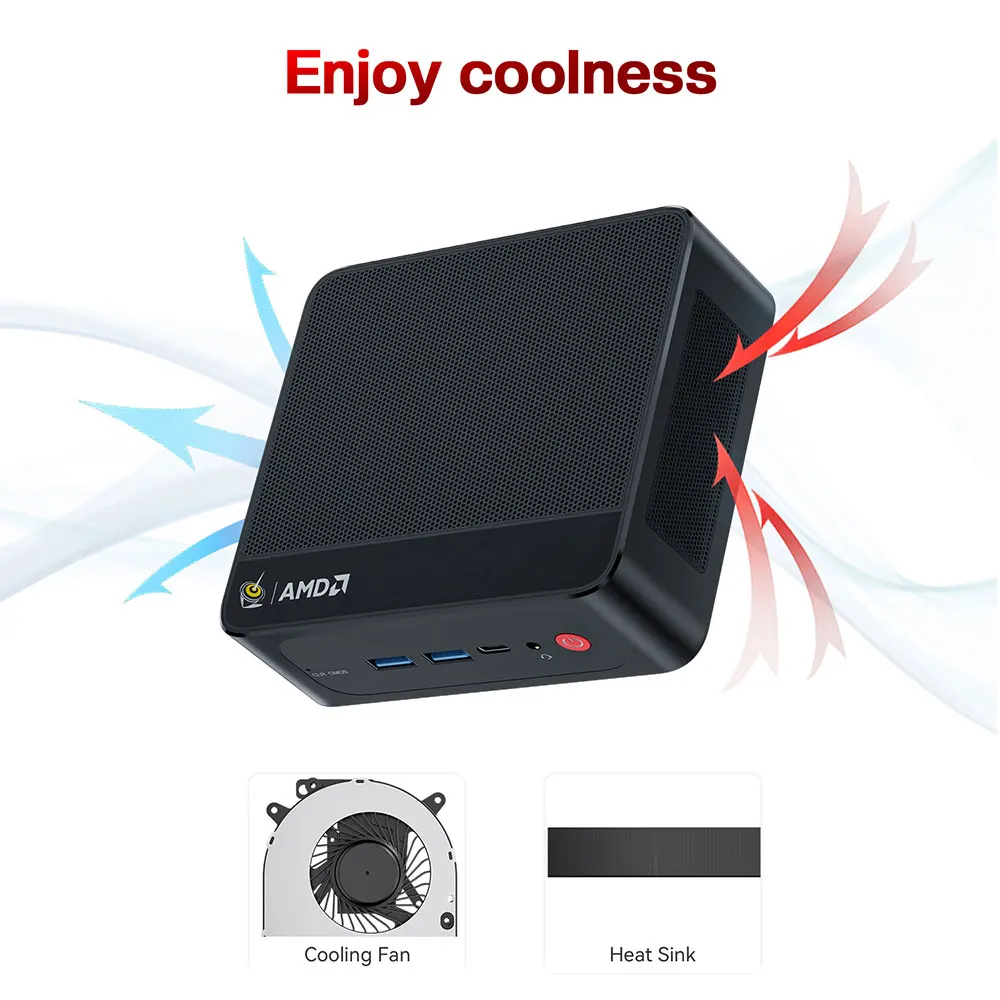 Beelink SER5 Pro AMD Ryzen7 5800H/5850U/ Ryzen5 5625U Mini PC 16GB RAM 500GB NVME SSD Windows 11 4K HD Desktop Gaming Computer
