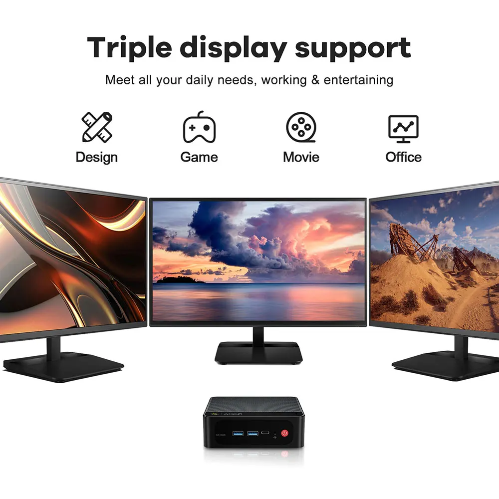Beelink SER5 Pro AMD Ryzen7 5800H/5850U/ Ryzen5 5625U Mini PC 16GB RAM 500GB NVME SSD Windows 11 4K HD Desktop Gaming Computer