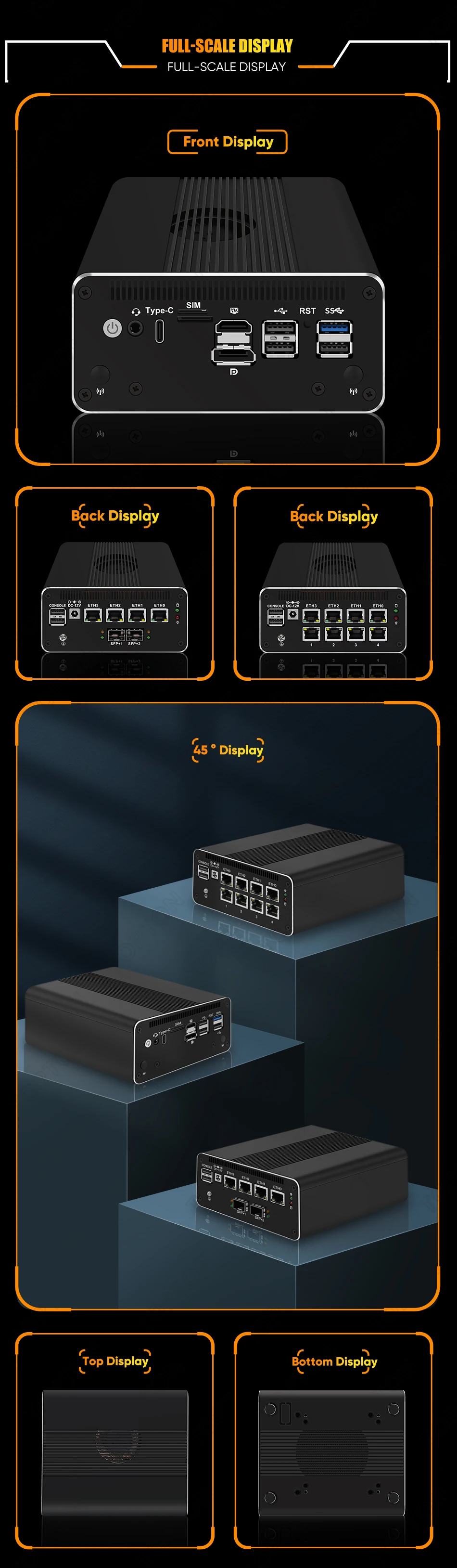 Topton Twin Lake Intel N150 2x 10G SFP+ Solid Firewall Mini PC 4x/8x 2.5G LANs Computer DDR5 NVMe Proxmox Network Homelab Server